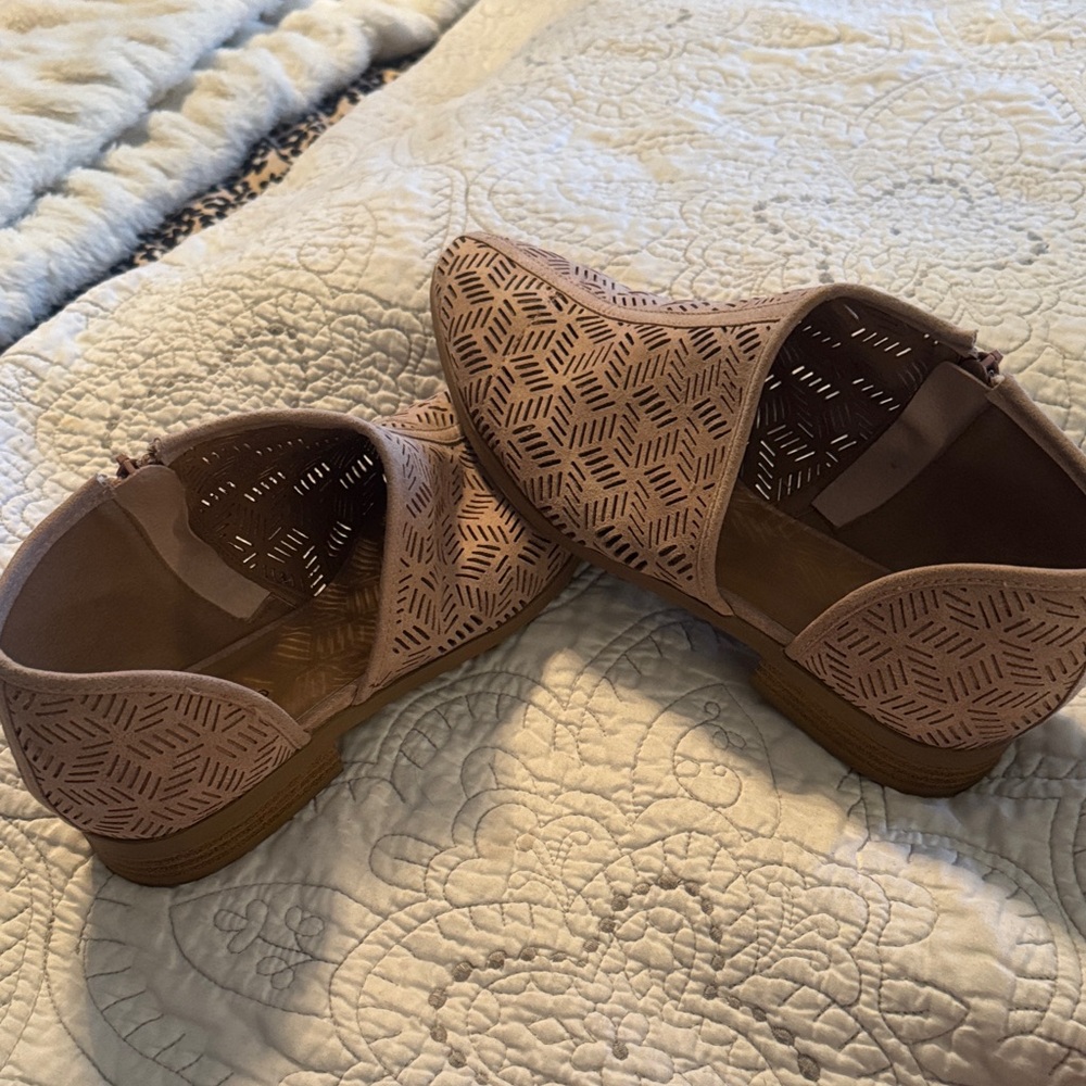 Qupid Brown Cut-Out Mules